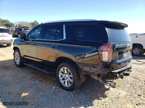 2021 Chevrolet Tahoe Premier with VIN 1GNSKSKD7MR269488, listed as a Copart auction lot 46698135 with 79,909 mi miles and Salvage Title. Bid and sale history available at carsss.com. Image 2.