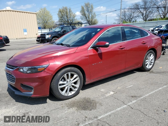 2016 Chevrolet Malibu LT with VIN 1G1ZE5ST7GF328805, listed as a Copart auction lot 52440395 with 134,749 mi miles and Salvage Title. Bid and sale history available at carsss.com. Image 1.