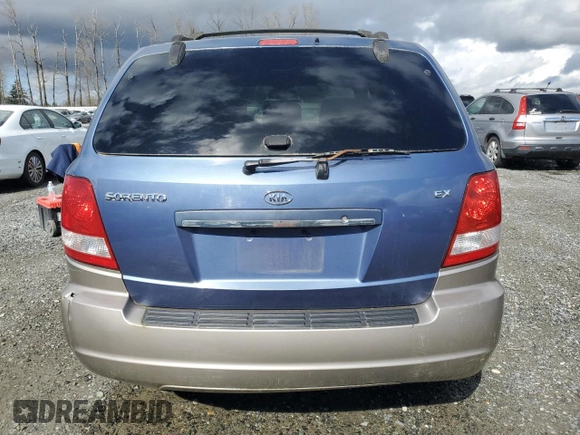 2005 Kia Sorento LX with VIN KNDJC733855450130, listed as a Copart auction lot 48967665 with 57,831 mi miles and Clean Title. Bid and sale history available at DreamBid. Image 6.