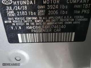 2019 Hyundai Elantra Preferred with VIN KMHD84LF6KU746140, listed as a Copart auction lot 43200155 with 90,752 mi miles and Salvage Title. Bid and sale history available at carsss.com. Image 13.