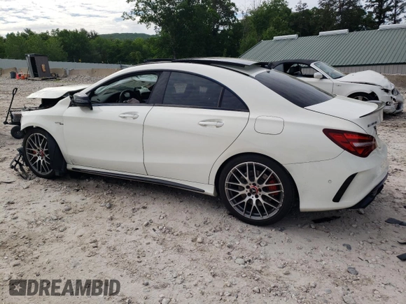 2017 Mercedes-Benz CLA 45 AMG with VIN WDDSJ5CB2HN455582, listed as a Copart auction lot 57314994 with Not Provided miles and Salvage Title. Bid and sale history available at DreamBid. Image 2.