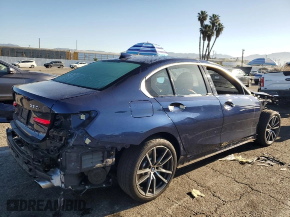 2019 BMW 3 Series 330i with VIN WBA5R1C5XKFH15134, listed as a Copart auction lot 49879055 with 16,605 mi miles and Salvage Title. Bid and sale history available at carsss.com. Image 3.