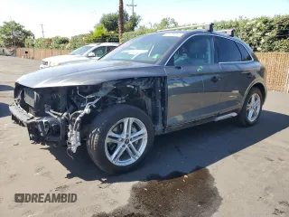 2021 Audi Q5 Premium with VIN WA1G2AFY0M2043639, listed as a Copart auction lot 60105855 with 63,458 mi miles and Salvage title. Bid and sale history available at DreamBid. Image 1.