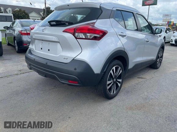 2020 Nissan Kicks SV with VIN 3N1CP5CVXLL502134, listed as a Copart auction lot 61497105 with 106,650 mi miles and Salvage title. Bid and sale history available at DreamBid. Image 4.