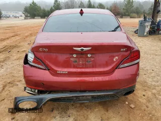 2019 Genesis G70 3.3T Advanced with VIN KMTG34LEXKU021830, listed as a Copart auction lot 85062154 with 81,475 mi miles and Salvage Title. Bid and sale history available at carsss.com. Image 6.
