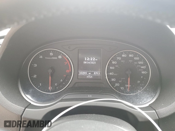 2015 Audi A3 1.8T Premium with VIN WAUACGFF4F1126281, listed as a Copart auction lot 48665513 with 102,004 mi miles. Bid and sale history available at carsss.com. Image 9.