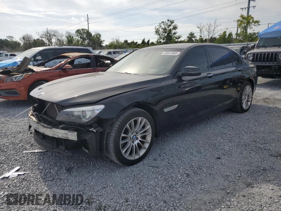 2014 BMW 7 Series 740Li with VIN WBAYE4C52ED138770, listed as a Copart auction lot 53647665 with 106,827 mi miles and Salvage title. Bid and sale history available at DreamBid. Image 1.