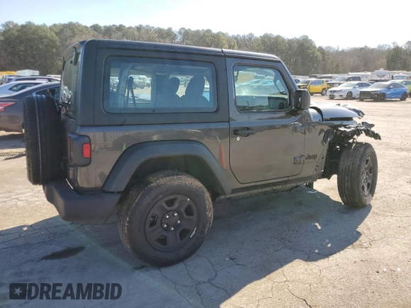 2024 Jeep Wrangler Sport with VIN 1C4PJXAN0RW366873, listed as a Copart auction lot 47358395 with 10,933 mi miles and Salvage title. Bid and sale history available at DreamBid. Image 3.
