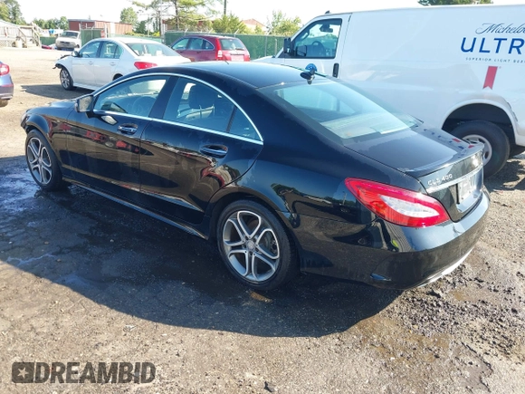 2015 Mercedes-Benz CLS 400 with VIN WDDLJ6HB3FA153077, listed as a IAAI auction lot 42537583 with 56,404 mi miles and . Bid and sale history available at DreamBid. Image 3.