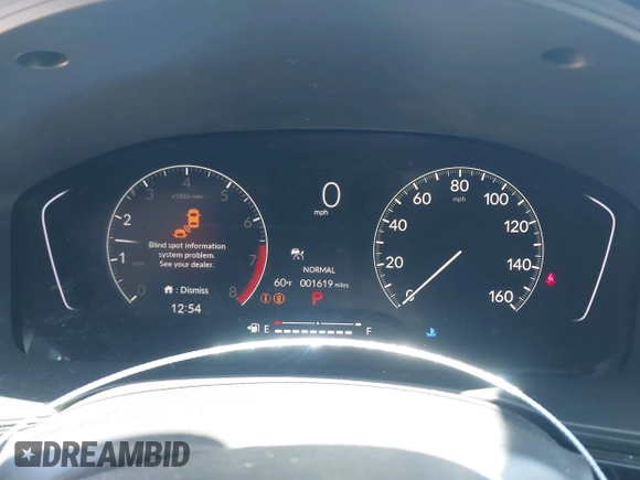 2025 Honda Civic Sport with VIN 2HGFE2F5XSH554687, listed as a IAAI auction lot 42031297 with 1,619 mi miles and . Bid and sale history available at DreamBid. Image 7.