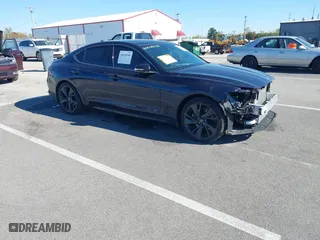 2023 Genesis G70 2.0T with VIN KMTG34TA7PU111215, listed as a IAAI auction lot 40628348 with 25,146 mi miles. Bid and sale history available at carsss.com. Image 1.