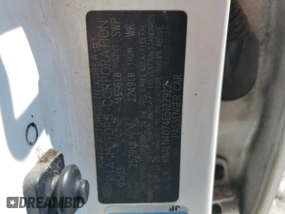 2014 Kia Cadenza Premium with VIN KNALN4D74E5127922, listed as a Copart auction lot 72427464 with 236,165 mi miles and Salvage Title. Bid and sale history available at carsss.com. Image 12.