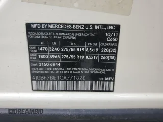 2012 Mercedes-Benz GL-Class GL 450 with VIN 4JGBF7BE1CA771828, listed as a Copart auction lot 76106014 with 211,732 mi miles and Non Repairable. Bid and sale history available at carsss.com. Image 13.
