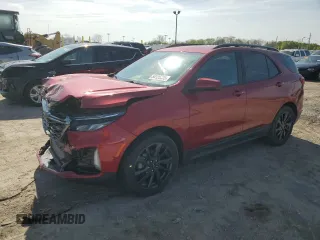 2022 Chevrolet Equinox RS with VIN 3GNAXMEV2NS121115, listed as a Copart auction lot 54125395 with 31,798 mi miles and Salvage title. Bid and sale history available at DreamBid. Image 1.