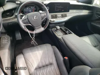 2022 Lexus LS with VIN JTHD51FF3N5015721, listed as a Copart auction lot 75133544 with 4,975 mi miles and Salvage Title. Bid and sale history available at carsss.com. Image 8.