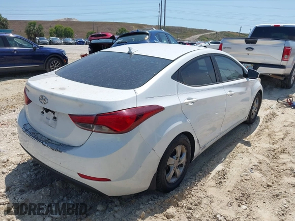 2015 Hyundai Elantra SE with VIN 5NPDH4AE8FH593260, listed as a IAAI auction lot 42196044 with 134,084 mi miles and . Bid and sale history available at DreamBid. Image 4.