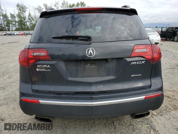 2010 Acura MDX Advance with VIN 2HNYD2H57AH503700, listed as a Copart auction lot 55682604 with 161,678 mi miles and Salvage Title. Bid and sale history available at DreamBid. Image 6.