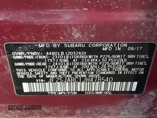 2018 Subaru Forester Limited with VIN JF2SJARC1JH478540, listed as a IAAI auction lot 41611451 with 39,223 mi miles. Bid and sale history available at carsss.com. Image 9.