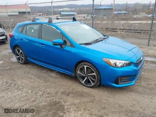 2023 Subaru Impreza Sport with VIN 4S3GTAM68P3721282, listed as a IAAI auction lot 41567014 with 39,700 mi miles. Bid and sale history available at carsss.com. Image 1.