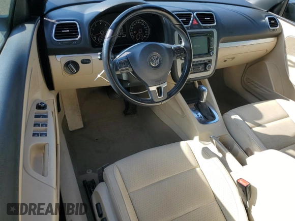2012 Volkswagen Eos Komfort with VIN WVWBW7AH0CV001922, listed as a Copart auction lot 54378035 with 95,960 mi miles and Salvage Title. Bid and sale history available at DreamBid. Image 8.