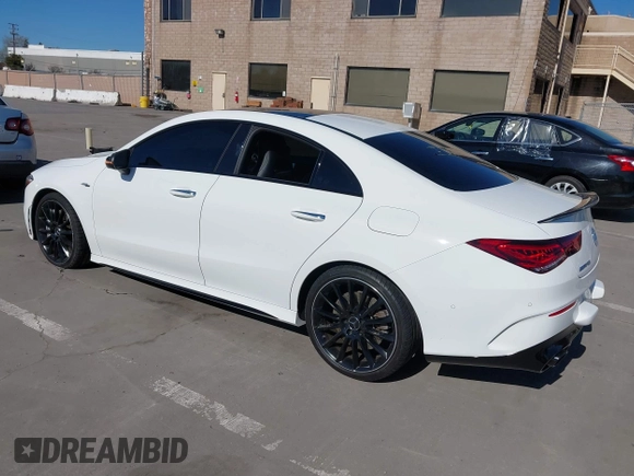 2023 Mercedes-Benz CLA 35 AMG z VIN W1K5J5BBXPN382376, wystawiony jako IAAI lot #41681927 z przebiegiem 21 630 mil mil oraz . Historia ofert i sprzedaży dostępna na DreamBid. Obrazek 3.
