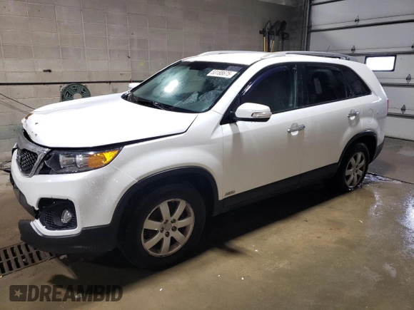 2013 Kia Sorento LX with VIN 5XYKTCA65DG331709, listed as a Copart auction lot 53188675 with 143,545 mi miles and Clean Title. Bid and sale history available at carsss.com. Image 1.