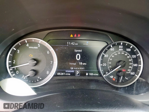 2019 Infiniti QX50 Essential with VIN 3PCAJ5M39KF115669, listed as a Copart auction lot 65276265 with 65,261 mi miles and Salvage title. Bid and sale history available at DreamBid. Image 9.