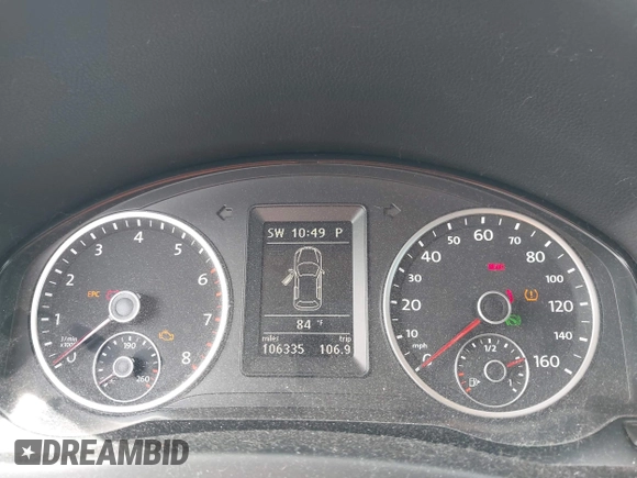 2012 Volkswagen Tiguan SE with VIN WVGAV7AX9CW607960, listed as a IAAI auction lot 42679977 with 106,335 mi miles and . Bid and sale history available at DreamBid. Image 7.