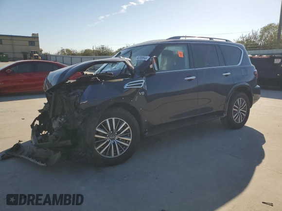 2022 Nissan Armada SL with VIN JN8AY2BDXN9677573, listed as a Copart auction lot 74205564 with Not Provided miles and Salvage Title. Bid and sale history available at carsss.com. Image 1.