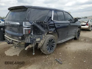 2021 Chevrolet Tahoe LT with VIN 1GNSKNKD0MR253098, listed as a Copart auction lot 53230535 with 143,689 mi miles and Salvage title. Bid and sale history available at DreamBid. Image 3.