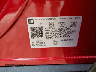 2025 Chevrolet Equinox AWD RS z VIN 3GNAXTEGXSL259454, wystawiony jako Copart lot #52596955 z przebiegiem 1 009 mil mil oraz Szkoda całkowita • Salvage title. Historia ofert i sprzedaży dostępna na DreamBid. Obrazek 14.