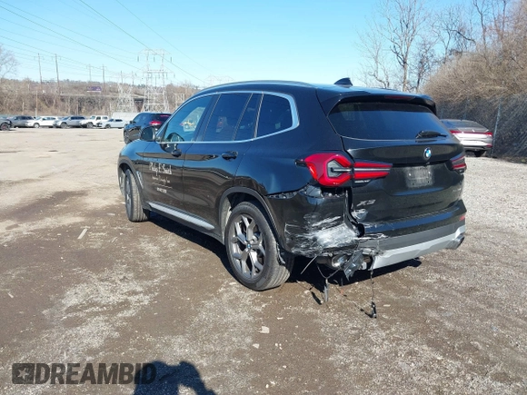 2024 BMW X3 xDrive30i with VIN 5UX53DP03R9X02816, listed as a IAAI auction lot 41826664 with 9,571 mi miles and . Bid and sale history available at DreamBid. Image 3.