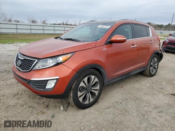 2011 Kia Sportage SX with VIN KNDPCCA64B7113115, listed as a Copart auction lot 44652535 with 222,510 mi miles and Salvage Title. Bid and sale history available at carsss.com. Image 1.