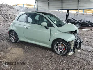 2012 FIAT 500 Sport with VIN 3C3CFFBR9CT106050, listed as a Copart auction lot 58928775 with 201,074 mi miles and Salvage title. Bid and sale history available at DreamBid. Image 4.