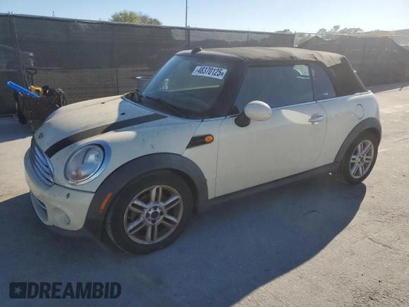2012 MINI Convertible с VIN WMWZN3C52CT134185, выставлен на аукционе Copart как лот 48370125 с пробегом 109 743 миль миль и Чистый • Clean title. История ставок и продаж доступна на DreamBid. Изображение 1.