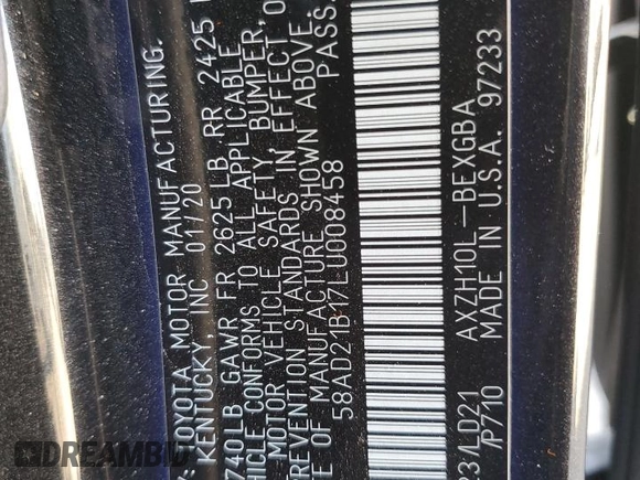 2020 Lexus ES 300h z VIN 58AD21B17LU008458, wystawiony jako Copart lot #46188955 z przebiegiem 44 121 mil mil oraz Szkoda całkowita • Salvage title. Historia ofert i sprzedaży dostępna na DreamBid. Obrazek 13.