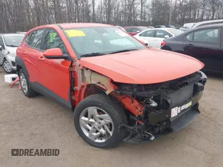 2024 Hyundai Kona SE with VIN KM8HA3AB5RU136935, listed as a IAAI auction lot 41614174 with 16,654 mi miles. Bid and sale history available at carsss.com. Image 1.