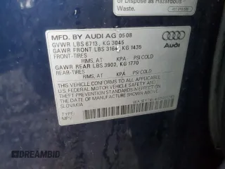 2009 Audi Q7 Premium Plus with VIN WA1EY74L49D001289, listed as a Copart auction lot 84530744 with 123,937 mi miles and Salvage title. Bid and sale history available at DreamBid. Image 13.