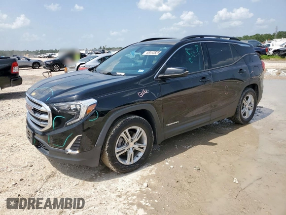 2019 GMC Terrain SLE with VIN 3GKALMEV4KL371695, listed as a Copart auction lot 63413825 with 75,437 mi miles and Salvage title. Bid and sale history available at DreamBid. Image 1.