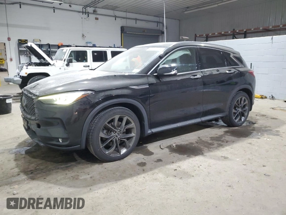 2019 Infiniti QX50 Essential z VIN 3PCAJ5M38KF103867, wystawiony jako Copart lot #86050184 z przebiegiem 111 694 mil mil oraz Szkoda całkowita • Salvage title. Historia ofert i sprzedaży dostępna na DreamBid. Obrazek 1.