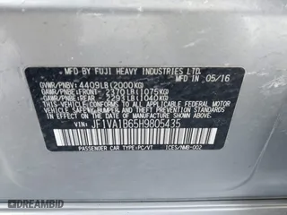 2017 Subaru WRX with VIN JF1VA1B65H9805435, listed as a IAAI auction lot 41607085 with 78,042 mi miles. Bid and sale history available at carsss.com. Image 9.