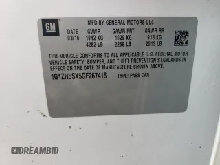 2016 Chevrolet Malibu Premier with VIN 1G1ZH5SX5GF267416, listed as a Copart auction lot 79341114 with 114,896 mi miles and Salvage Title. Bid and sale history available at DreamBid. Image 14.
