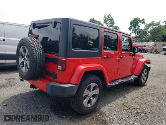2017 Jeep Wrangler Unlimited Sahara with VIN 1C4HJWEG3HL610297, listed as a Copart auction lot 64732325 with 43,274 mi miles and Salvage title. Bid and sale history available at DreamBid. Image 3.