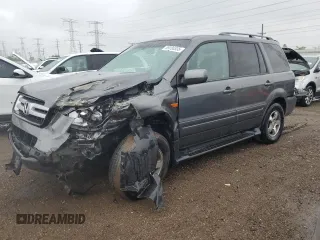 2008 Honda Pilot EX-L with VIN 5FNYF18598B022812, listed as a Copart auction lot 59180335 with Not provided miles and Salvage title. Bid and sale history available at DreamBid. Image 1.