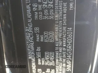 2024 Hyundai Santa Fe Hybrid Limited with VIN 5NMP34G15RH006014, listed as a Copart auction lot 80699554 with 5,691 mi miles and Salvage Title. Bid and sale history available at carsss.com. Image 13.