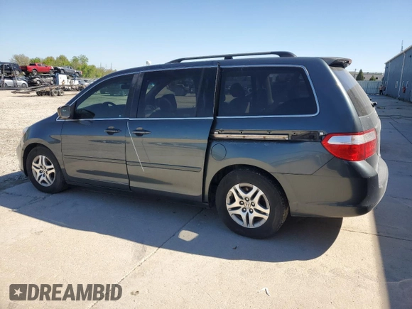 2005 Honda Odyssey EX z VIN 5FNRL38455B400474, wystawiony jako Copart lot #55845445 z przebiegiem Nie podano mil oraz Czysty tytuł • Clean title. Historia ofert i sprzedaży dostępna na DreamBid. Obrazek 2.