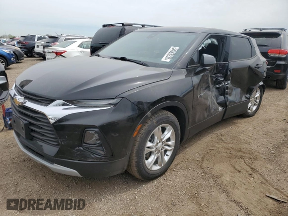 2021 Chevrolet Blazer LT with VIN 3GNKBCR44MS572298, listed as a Copart auction lot 54063235 with 43,635 mi miles and Salvage title. Bid and sale history available at DreamBid. Image 1.