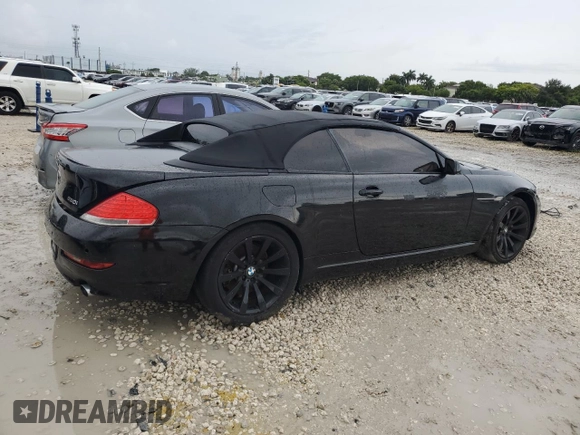 2007 BMW 6 Series 650i z VIN WBAEK135X7CN83213, wystawiony jako Copart lot #74944794 z przebiegiem Nie podano mil oraz Czysty tytuł • Clean title. Historia ofert i sprzedaży dostępna na DreamBid. Obrazek 3.