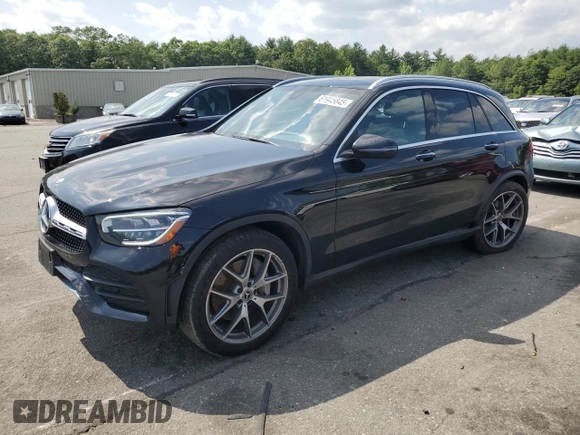 2020 Mercedes-Benz GLC 300 with VIN W1N0G8EB5LF803305, listed as a Copart auction lot 61945845 with 80,086 mi miles and Salvage title. Bid and sale history available at DreamBid. Image 1.