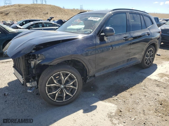 2024 BMW X3 xDrive30i with VIN 5UX53DP01R9V62541, listed as a Copart auction lot 49726545 with 7,878 mi miles and Salvage Title. Bid and sale history available at carsss.com. Image 1.